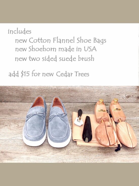 *NEW* $325 Allen Edmonds SANTA ROSA Loafer 9 D Denim Suede * add $15 new Trees main image 6